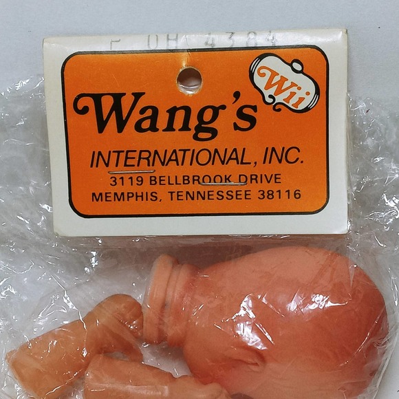 Vtg Wang's Baby Doll Head & Hands Sucking Thumb New Blue Eyes Rubber/Vinyl - Picture 3 of 10